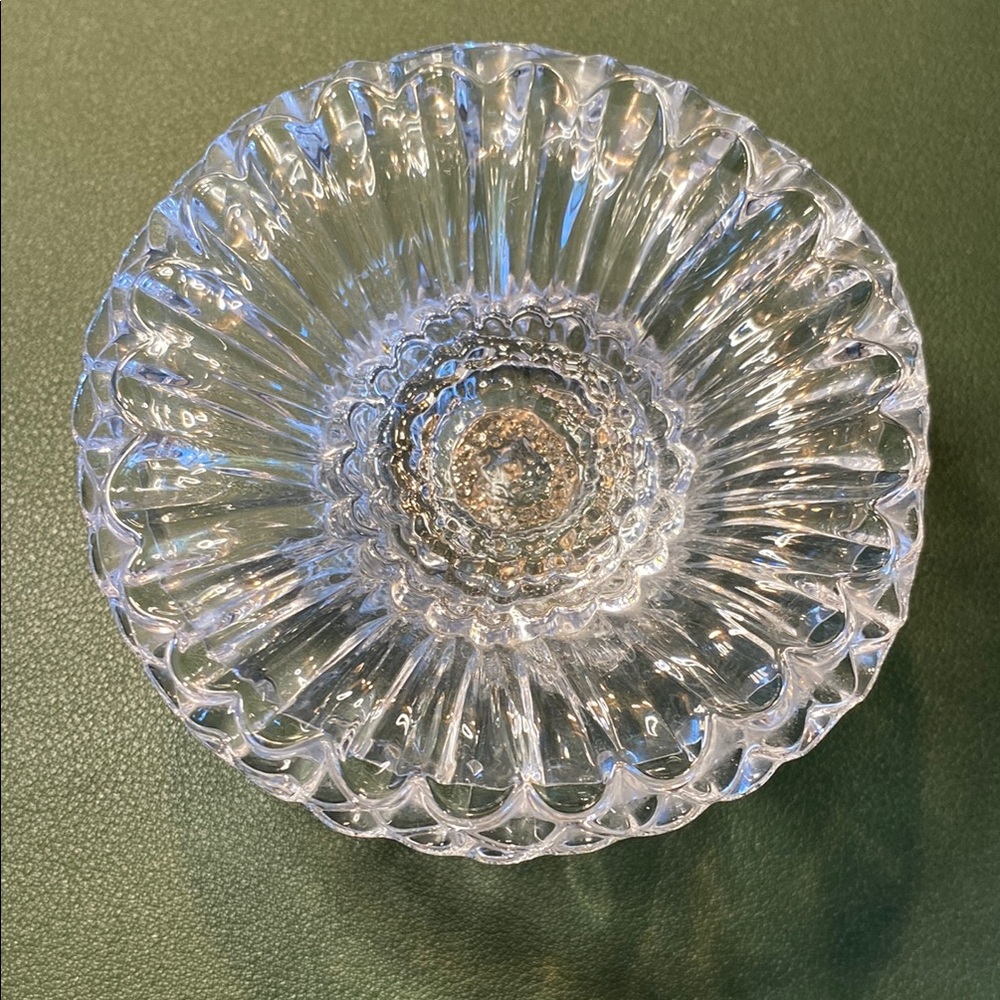 Waterford Gerber Daisy covered trinket dish